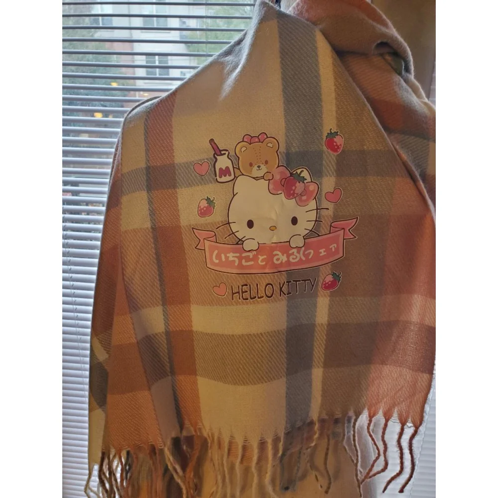 Plaid Hello Kitty Scarf 60x22